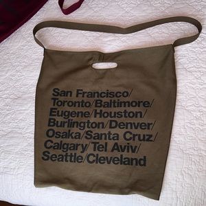 American apparel tote bag in green